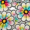 1 1/2" Rainbow Colored Daisy Flower Embroidery Iron On Heat Transfer Patch Pack of 72
